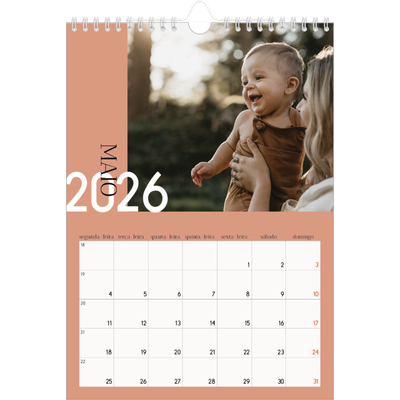 Calendário fotográfico A4 — Texto sobreposto [capa]