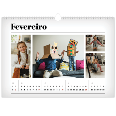 Calendário A3 Horizontal — A sair da prensa [Fevereiro]