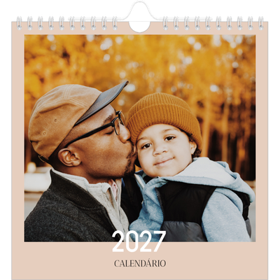 Calendário quadrado — Texto sobreposto [capa]