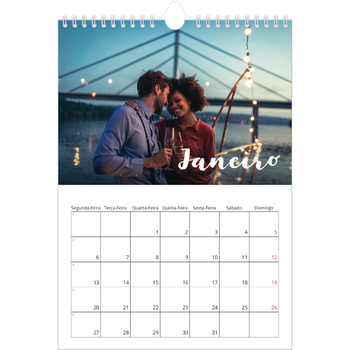 Calendário fotográfico A4 — Script simples