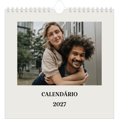 Calendário quadrado — Marfim simples [capa]