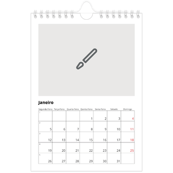 Calendário A5 — Desenhe o seu próprio produto