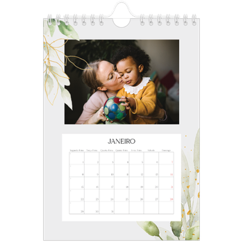Calendário A5 — Salpicos florais