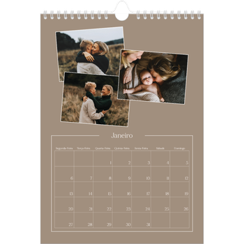 Calendário fotográfico A4 — Recordações criadas