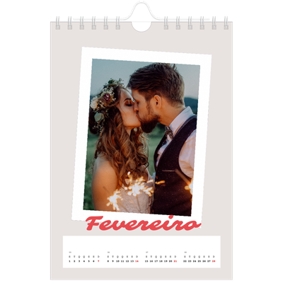 Calendário A5 — Assinado a carmim [Fevereiro]