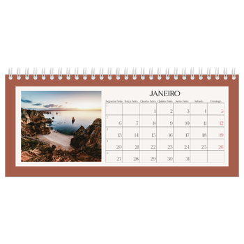 Calendário de Fotografias de Mesa — Cores clássicas