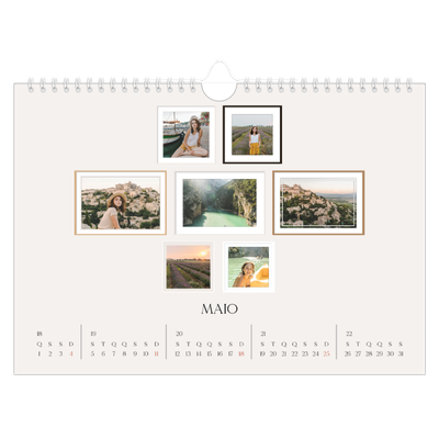 Calendário A4 horizontal — Galeria de fotografias de parede [capa]