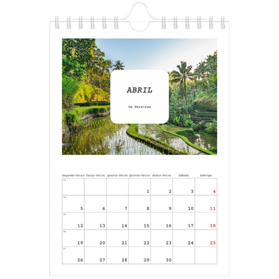 Calendário A5 — A história completa [Abril]