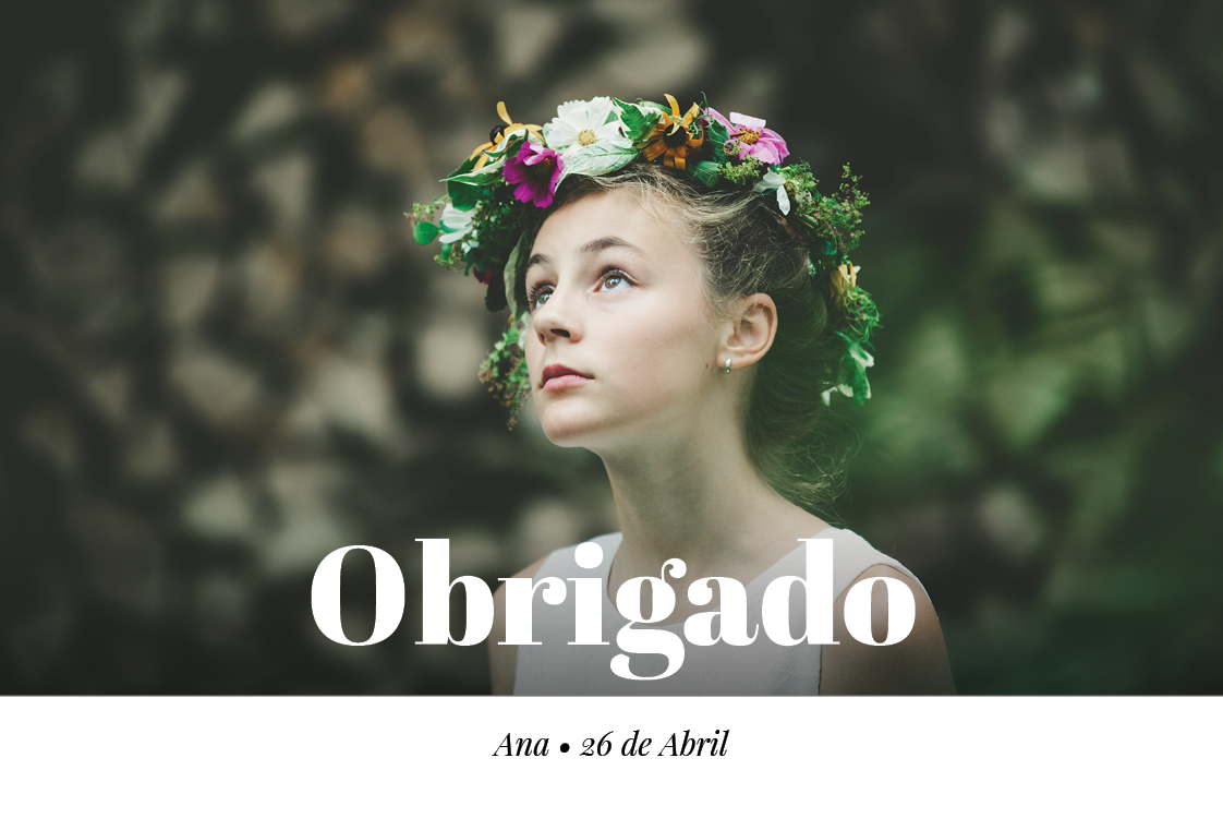 Cartões de agradecimento — Uma afirmação