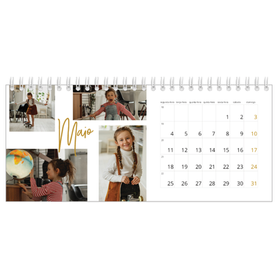 Calendários de mesa — Marcador dourado [capa]