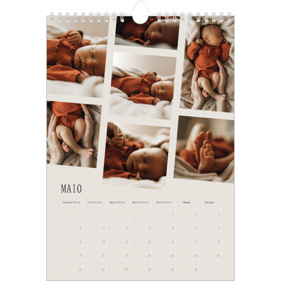 Calendário fotográfico A4 — Memórias em movimento [capa]