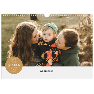 Calendário A3 Horizontal — Autocolante de fotografia [capa]