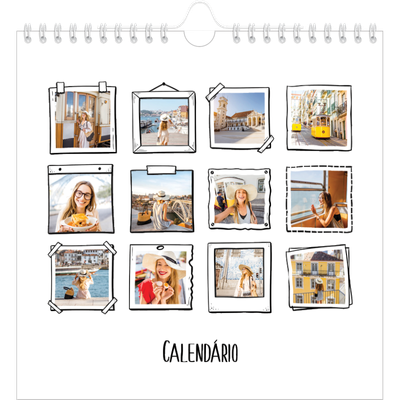 Calendário quadrado — Momentos de álbum de recortes [capa]