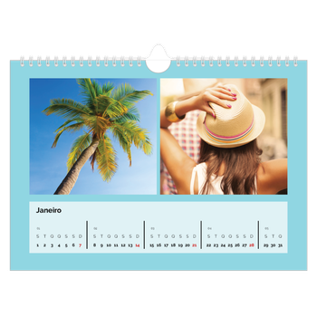 Calendário de Fotografias A4 Paisagem — Brilhante e arrojado
