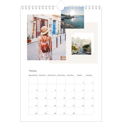 Calendário fotográfico A4 — Tons mudos [Fevereiro]
