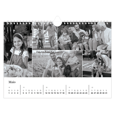 Calendário A4 horizontal — Foco [capa]