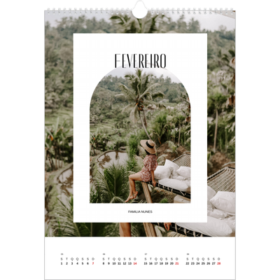 Calendário A3 — O arco aberto [Fevereiro]