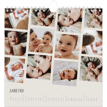 Calendário fotográfico quadrado — Memórias em movimento