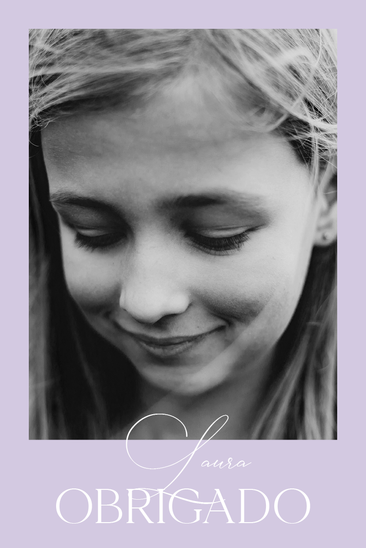 Cartões de agradecimento — Fundo de cor lisa