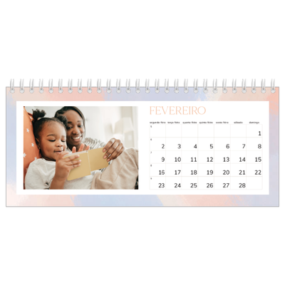 Calendários de mesa — Efeito de pincel [Fevereiro]