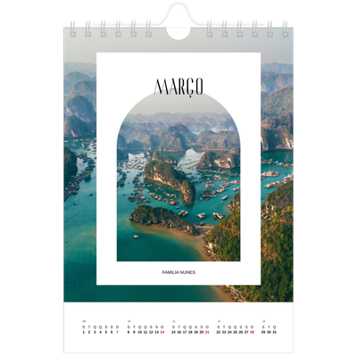 Calendário A5 — O arco aberto [Março]