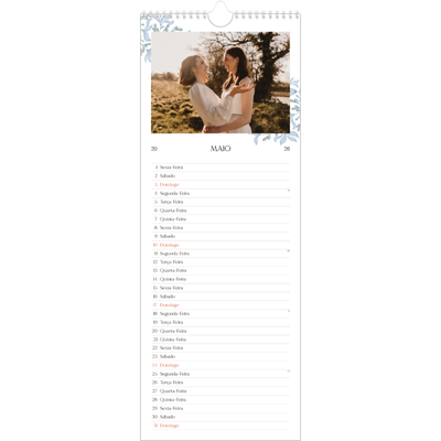 Calendário fino  — Floral elegante [capa]