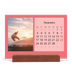 Calendário de mesa com suporte em madeira - horizontal  — Colorir o meu mundo [Fevereiro]