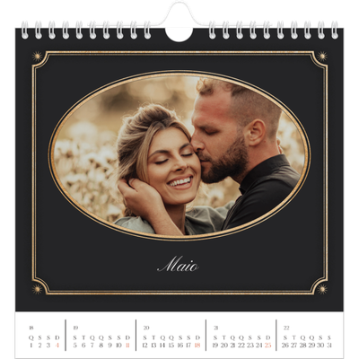 Calendário quadrado — Clássico vintage [capa]