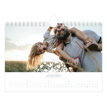 Calendário de Fotografias A5 Paisagem — Motivo floral