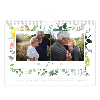 Calendário de Fotografias A5 Paisagem — Flores tradicionais