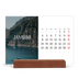 Calendário de mesa com suporte em madeira - horizontal  — Escapadinha infinita [Janeiro]