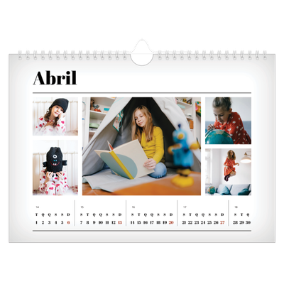 Calendário A4 horizontal — A sair da prensa [Abril]