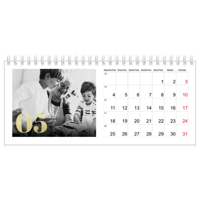 Calendários de mesa — Números grandes com purpurinas [capa]