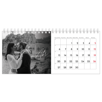 Calendários de mesa — Escrita elegante [Abril]