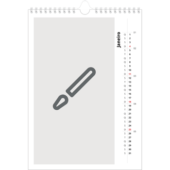 Calendário fotográfico A4 — Desenhe o seu próprio produto