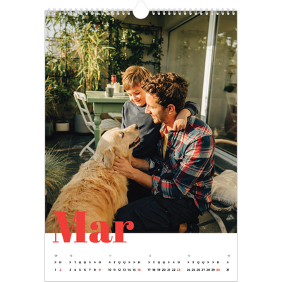 Calendário A3 — Um ano audacioso [Março]