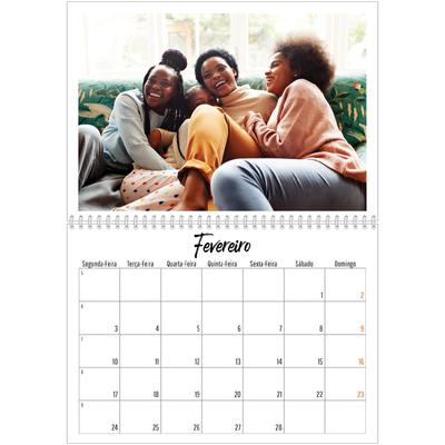 Calendário A4 duplo — Isto sou eu [Fevereiro]