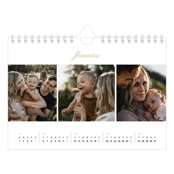Calendário de Fotografias A5 Paisagem — Caixas de tiras fotográficas