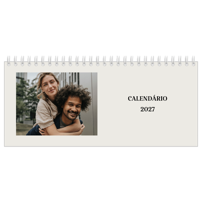 Calendários de mesa — Marfim simples [capa]