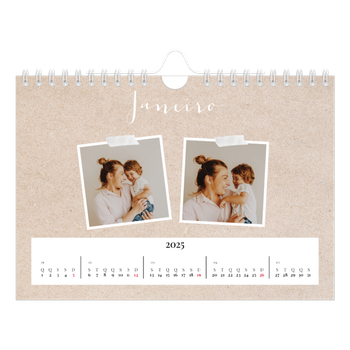Calendário de Fotografias A5 Paisagem — Calendário de livros de recortes