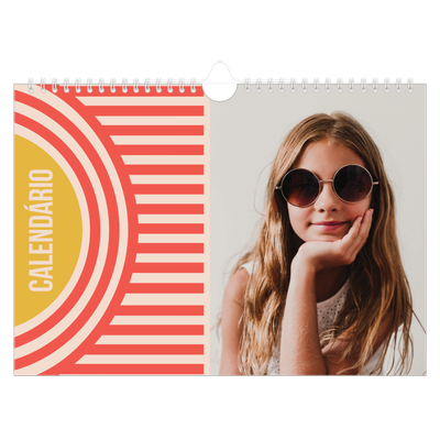 Calendário A4 horizontal — Brilhante e bonito [capa]