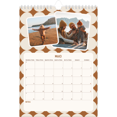 Calendário fotográfico A4 — Padrões retro [capa]