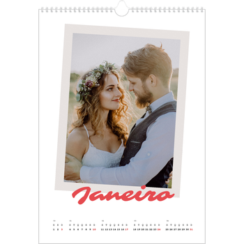 Calendário fotográfico A3 — Assinado a carmim