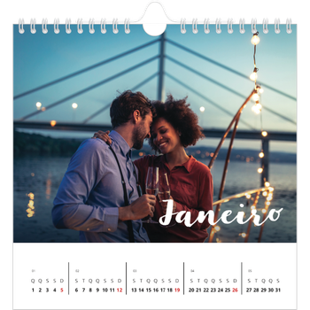 Calendário fotográfico quadrado — Script simples