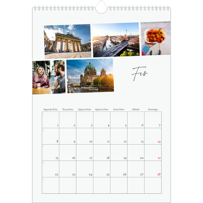 Calendário A3 — Férias na cidade [Fevereiro]