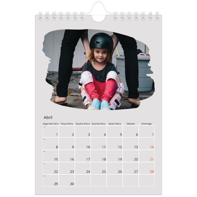 Calendário A5 — Fotografias com pincel [Abril]