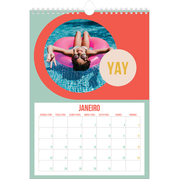 Calendário fotográfico A4 — Brilhante e bonito