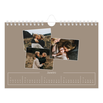 Calendário de Fotografias A5 Paisagem — Recordações criadas