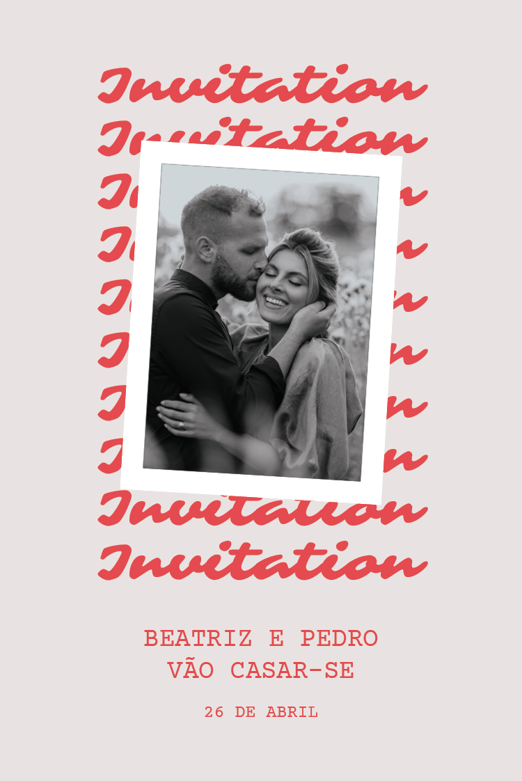 Convites — Assinado a carmesim