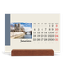 Calendário de mesa com suporte em madeira - horizontal  — Vistas do mundo [Janeiro]
